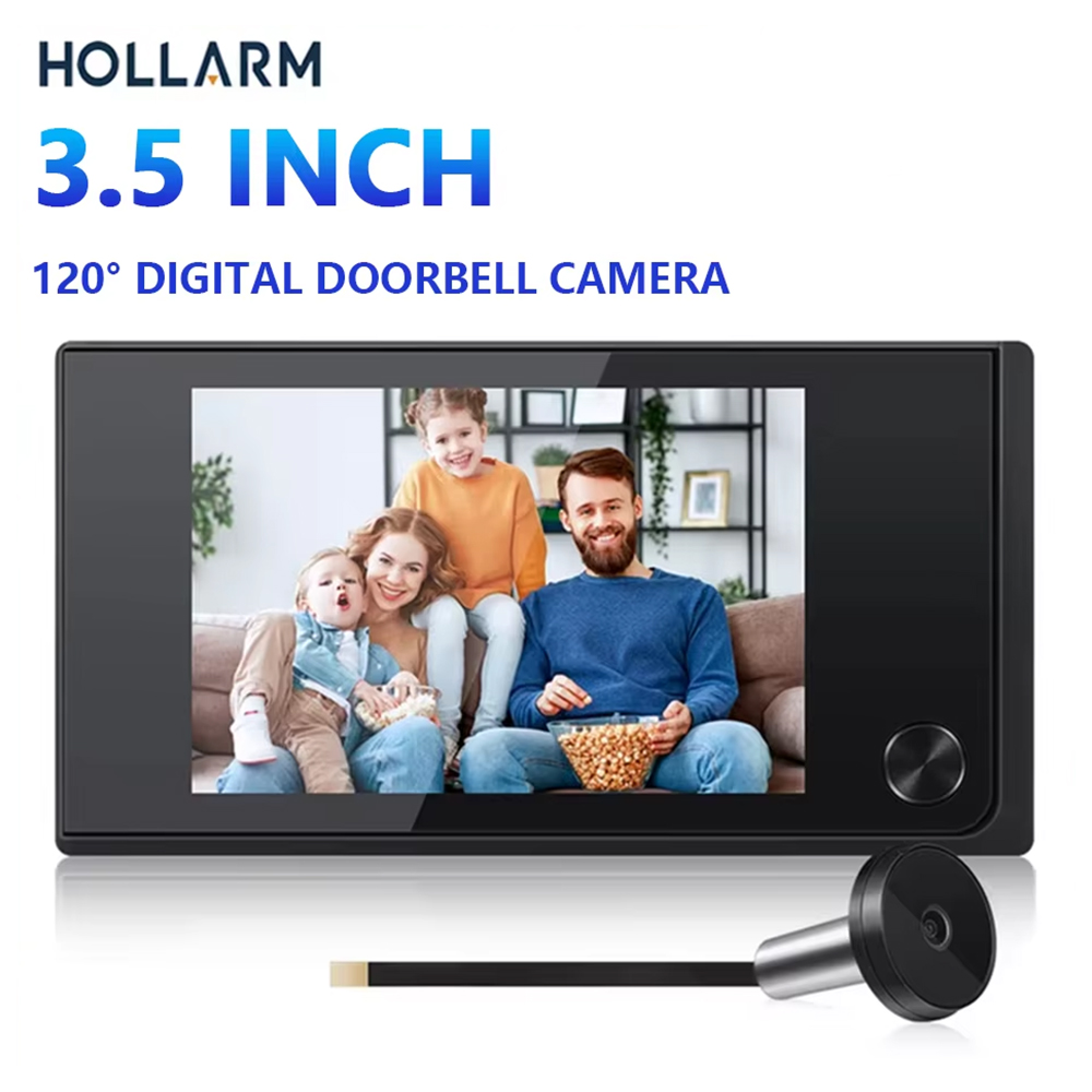 Peephole Camera Viewer - Hollarm 3.5 นิ้วไร้สาย Doorbell กล้อง 120