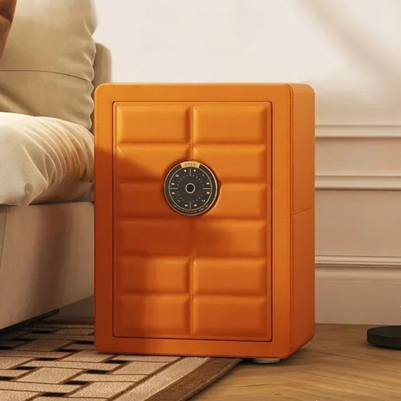 Home Security Of America - ตู้เซฟลายนิ้วมือ กล่องนิรภัยสำหรับบ้าน สีชมพูสไตล์นอร์ดิก ขนาดเล็ก พร้อม WiFi