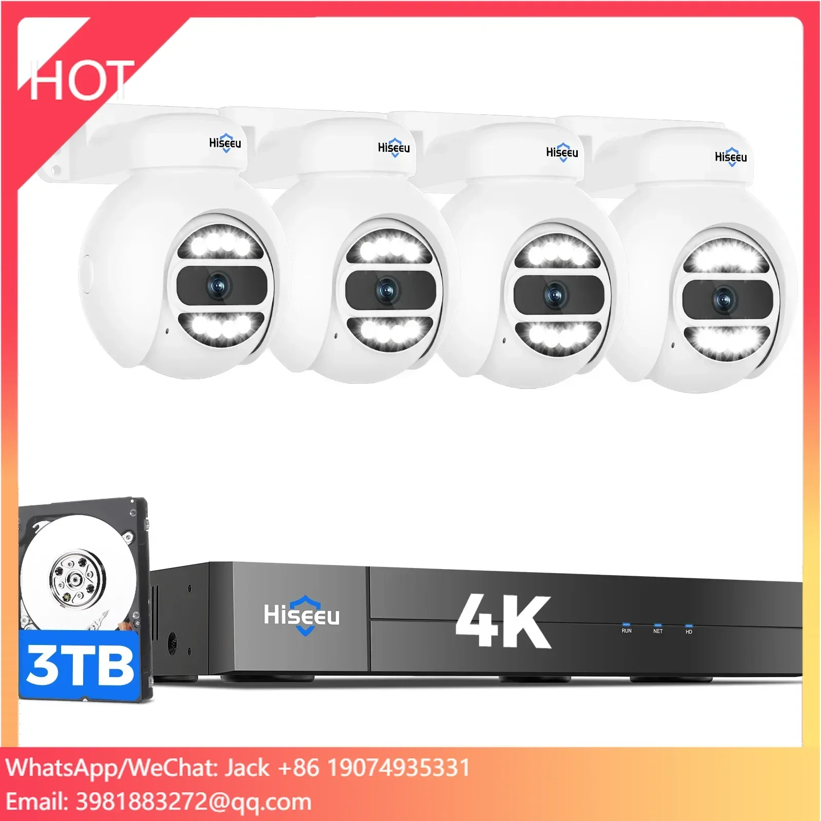 Home Security Nvr - ชุดกล้องวงจรปิด Hiseeu ระบบติดตามอัตโนมัติ 5MP PoE NVR