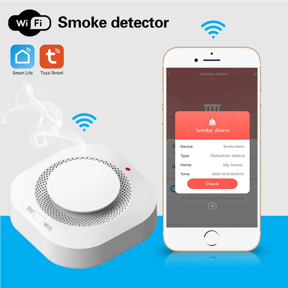 Home Security Monitoring System - ทูยา ซิกบี ไวไฟเครื่องตรวจจับควันอัจฉริยะ ระบบเตือนควันไร้สาย ระบบรักษาความปลอดภัยภายในบ้าน สำหรับการควบคุมแอพสมาร์ทไลฟ์การตรวจสอบแบบเรียลไทม์