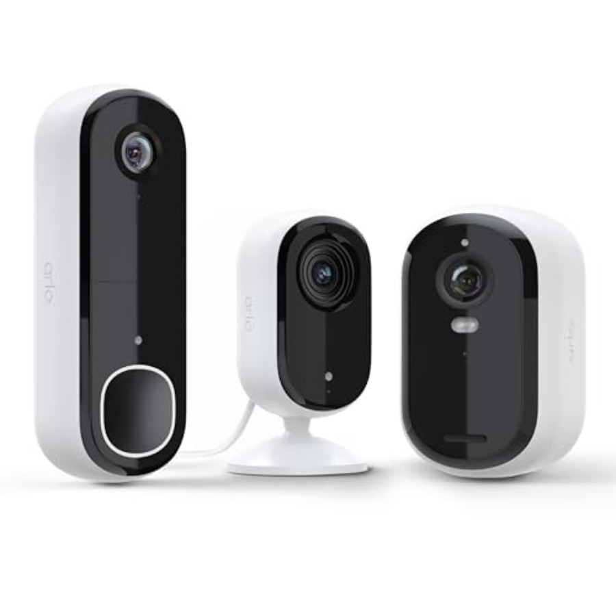 Home Security Bundle - ชุดอุปกรณ์รักษาความปลอดภัยบ้านครบวงจร กล้องวงจรปิดภายนอกและภายใน กล้องวิดีโอดอร์เบล ความละเอียด 2K รุ่นที่