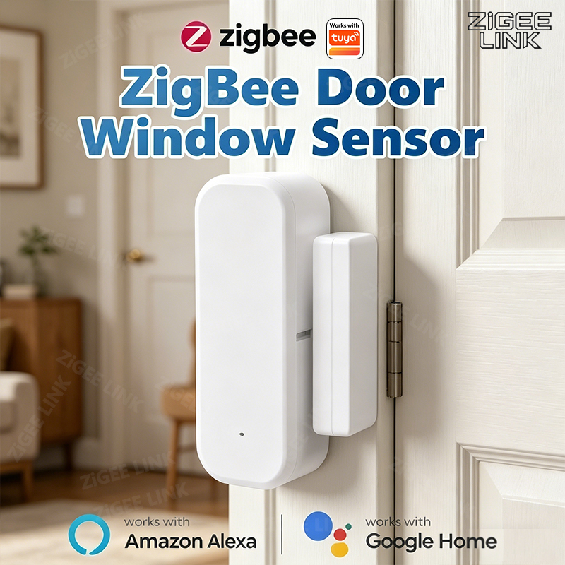 Home Security Gate - เซ็นเซอร์ประตูหน้าต่าง ZigBee เครื่องตรวจจับการเปิดประตู Tuya Smart Life