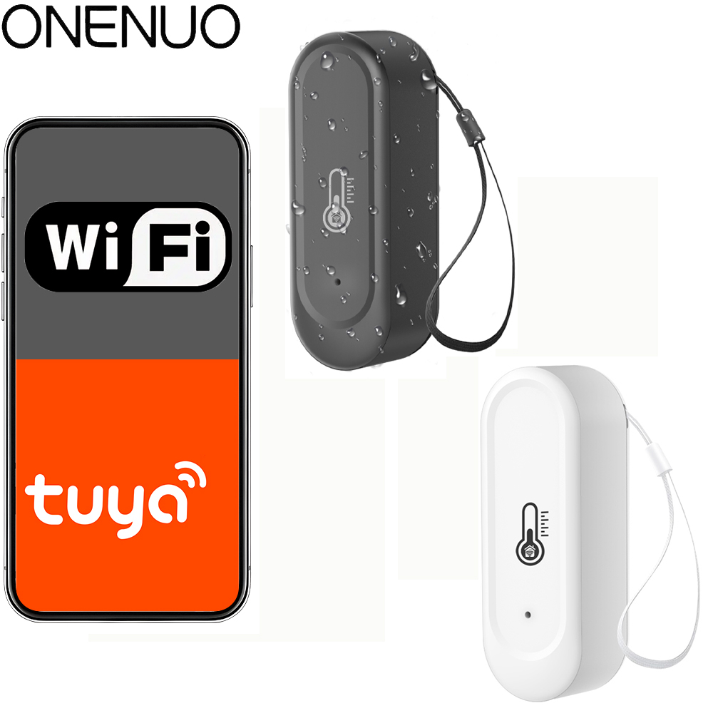 Home Security No Wifi - เซ็นเซอร์วัดอุณหภูมิและความชื้นอัจฉริยะกลางแจ้ง IP65 เชื่อมต่อ WiFi แจ้งเตือนผ่านแอป Tuya