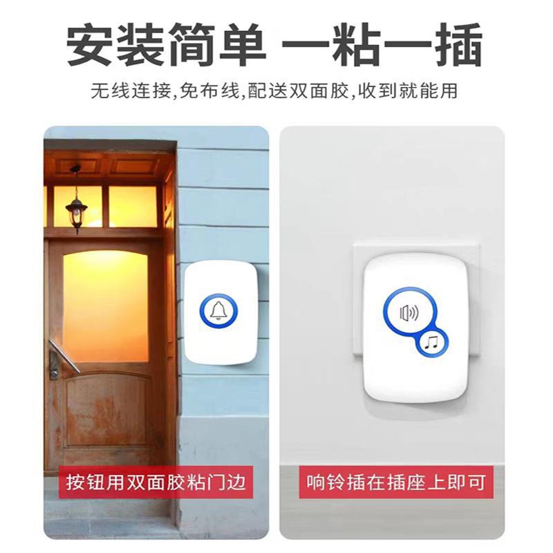 Home Security Bell - กริ่งไร้สาย 32 เสียงเรียกเข้า สำหรับต้อนรับแขก กระดิ่งประตู สำหรับระบบรักษาความปลอดภัยบ้าน