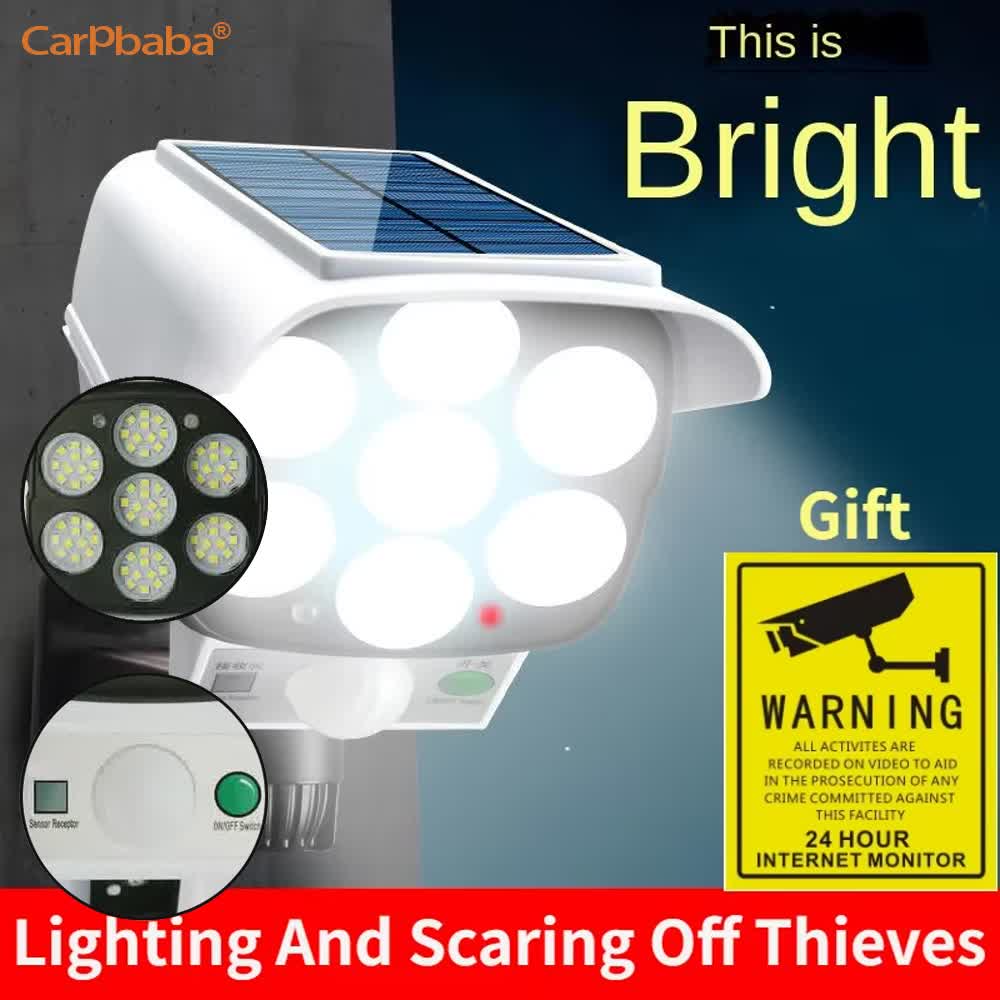 Home Security Lights Outdoors - กลางแจ้งพลังงานแสงอาทิตย์ Light Motion Sensor กล้อง Dummy