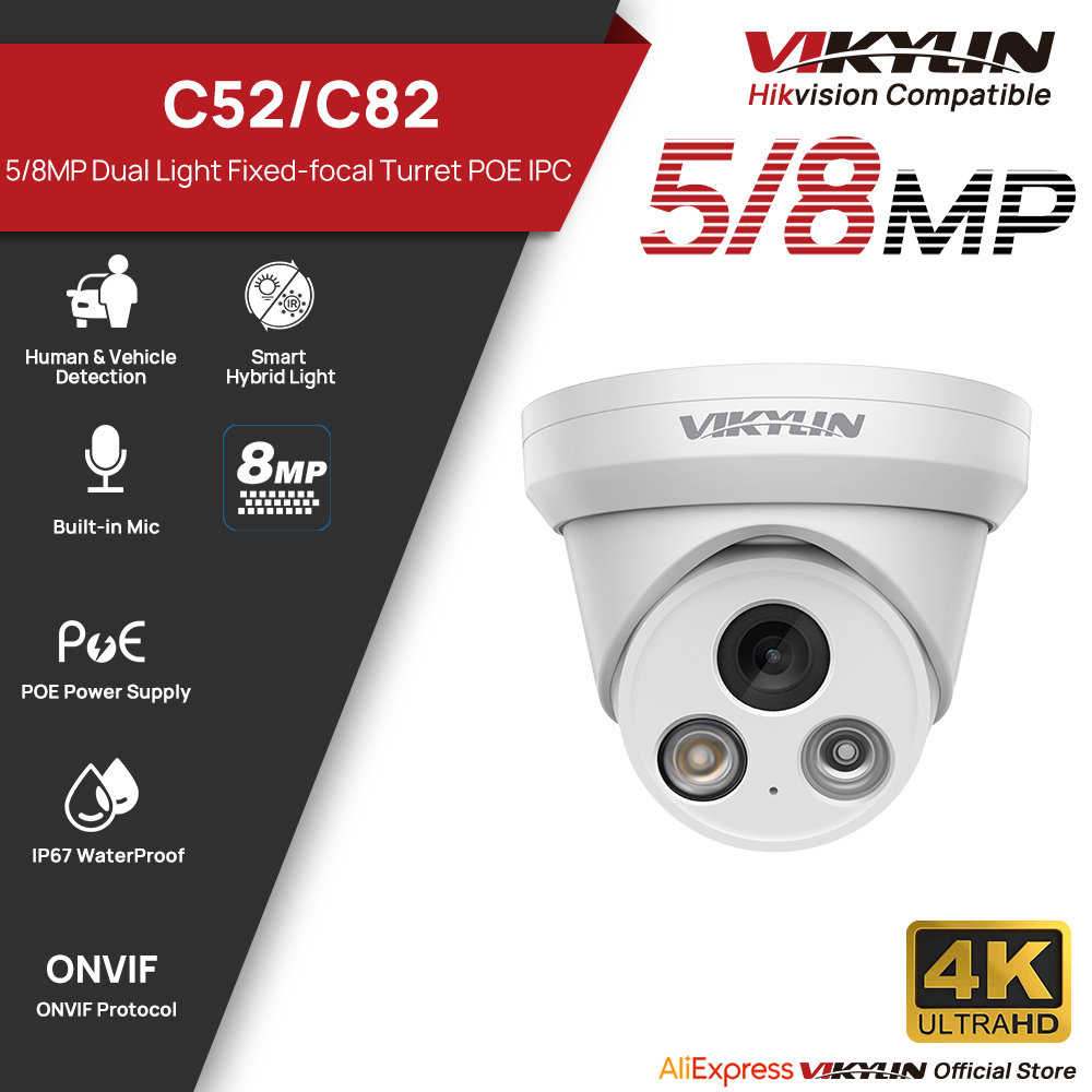 VIKYLIN 5/8MP 4K กล้อง IP แสงค - Home Security Lights Outdoors บทวิจารณ์และราคา