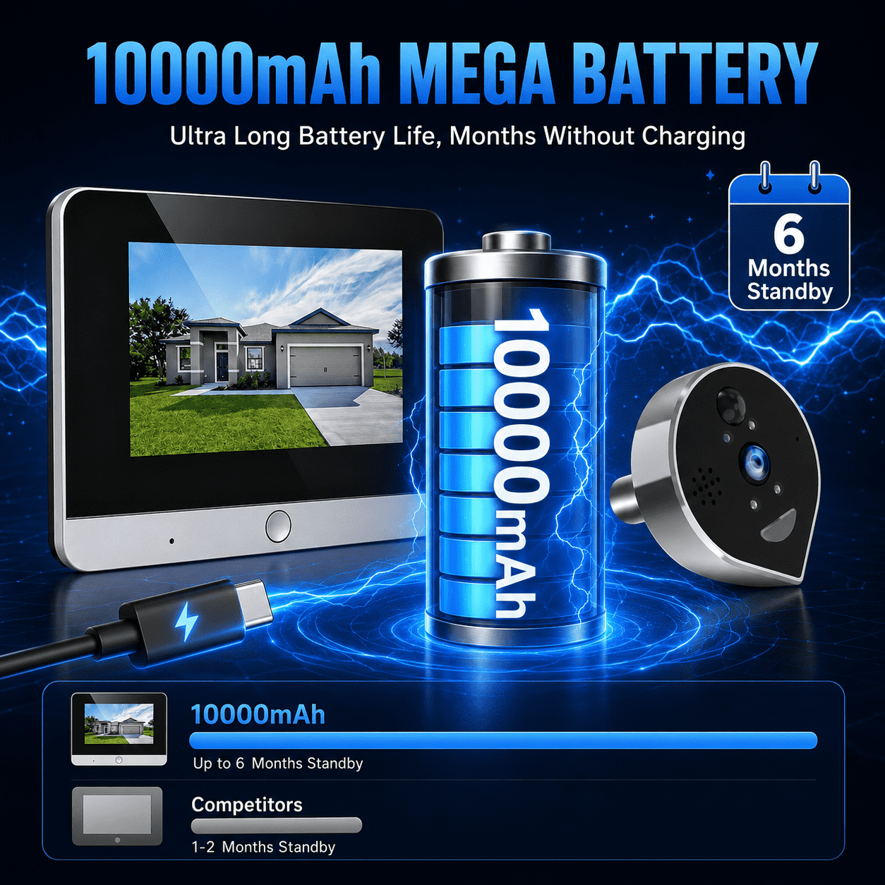กล้องส่องตาแมวอัจฉริยะ 5MP พร้ - Peephole Camera Viewer บทวิจารณ์และราคา