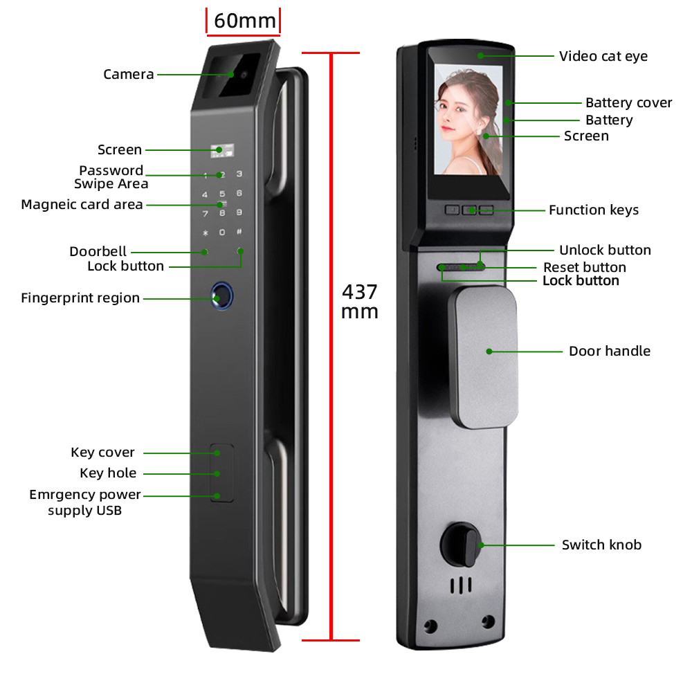 RAYKUBE DF14 Tuya WiFi ระบบล็อ - Peephole Camera Viewer บทวิจารณ์และราคา