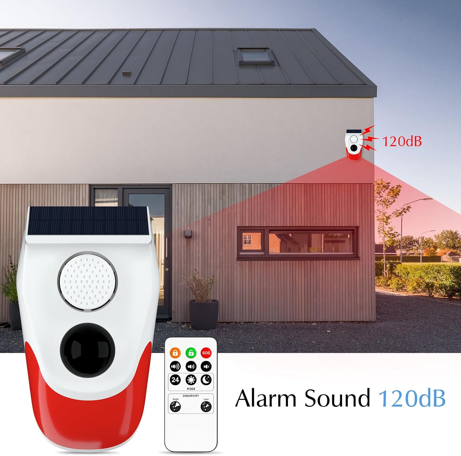 สัญญาณเตือนภัยกลางแจ้งแบบเซ็นเ - Home Security Lights Outdoors บทวิจารณ์และราคา