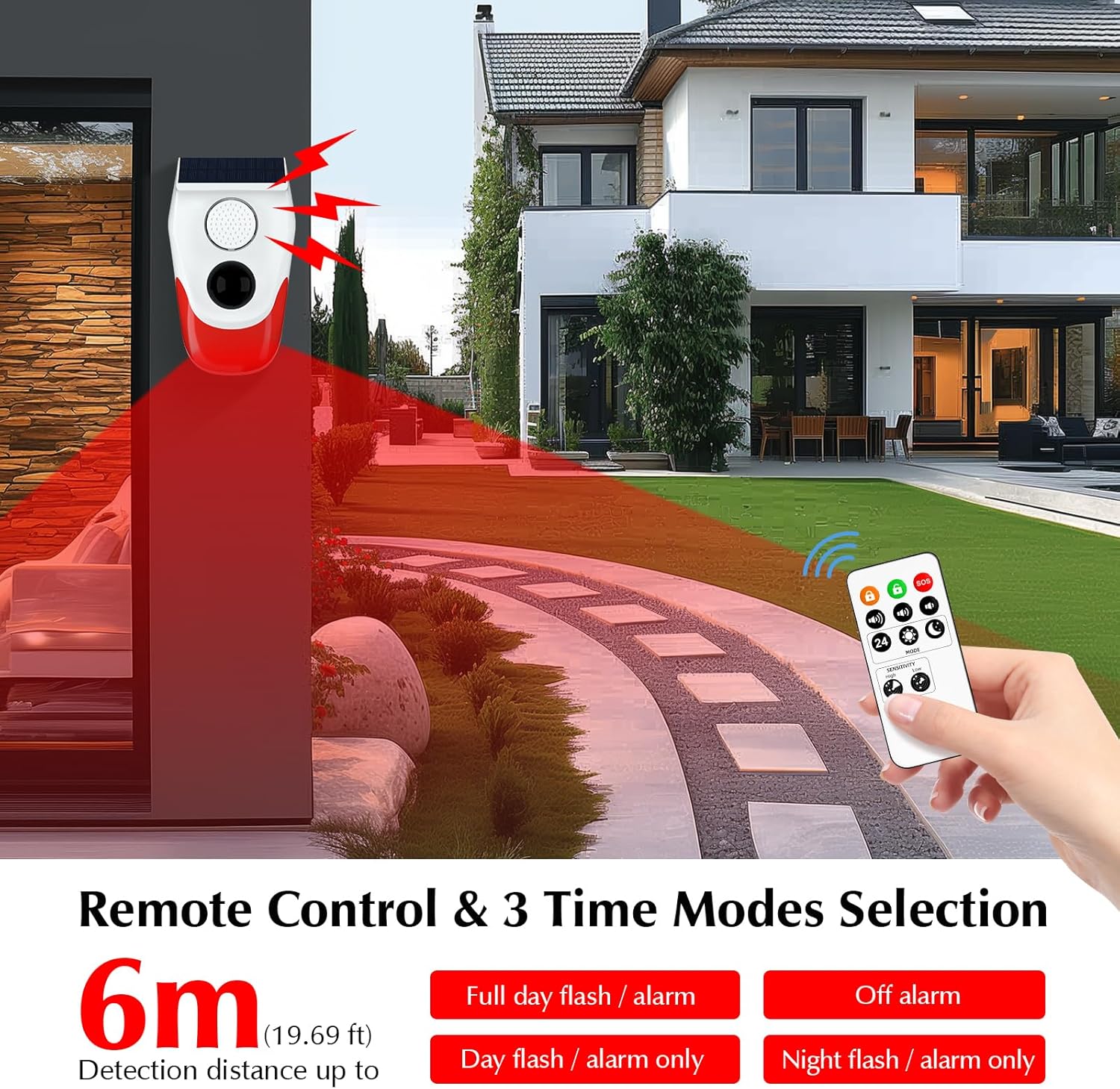 สัญญาณเตือนภัยกลางแจ้งแบบเซ็นเ - Home Security Lights Outdoors บทวิจารณ์และราคา