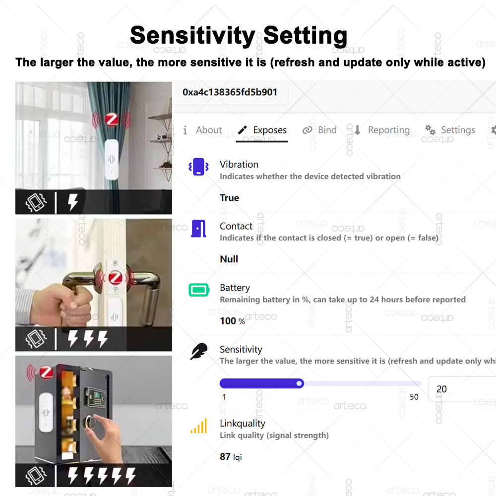 เซ็นเซอร์สั่นสะเทือนอัจฉริยะ Z - Home Security Home Assistant บทวิจารณ์และราคา