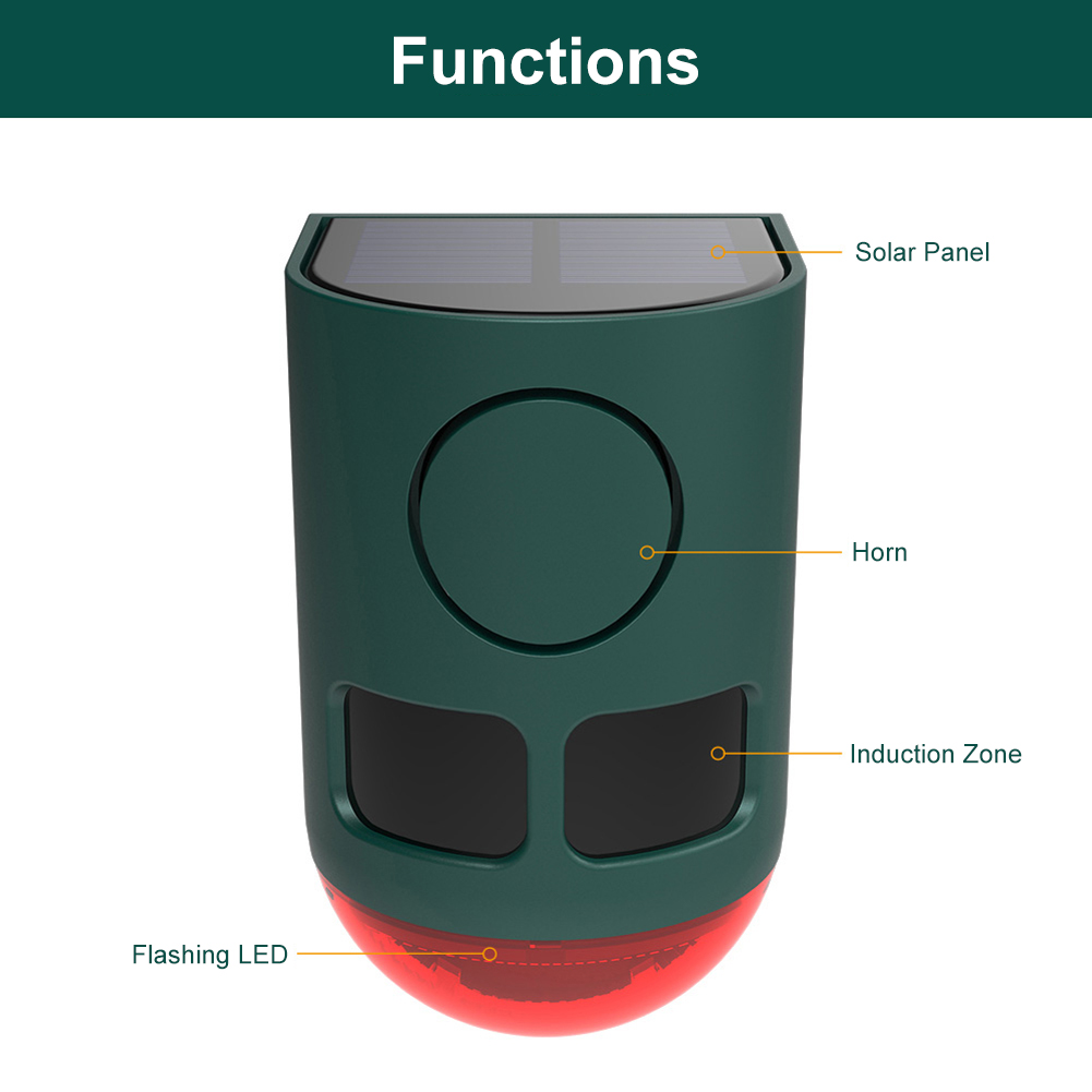 สัญญาณกันขโมยพลังงานแสงอาทิตย์ - Home Security Yard Sensors บทวิจารณ์และราคา