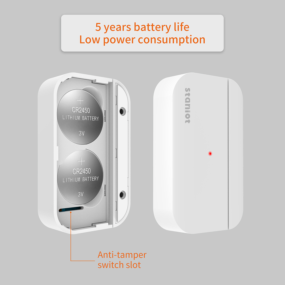 Staniot อายุการใช้งานแบตเตอรี่ - Window Alarm Sensor บทวิจารณ์และราคา