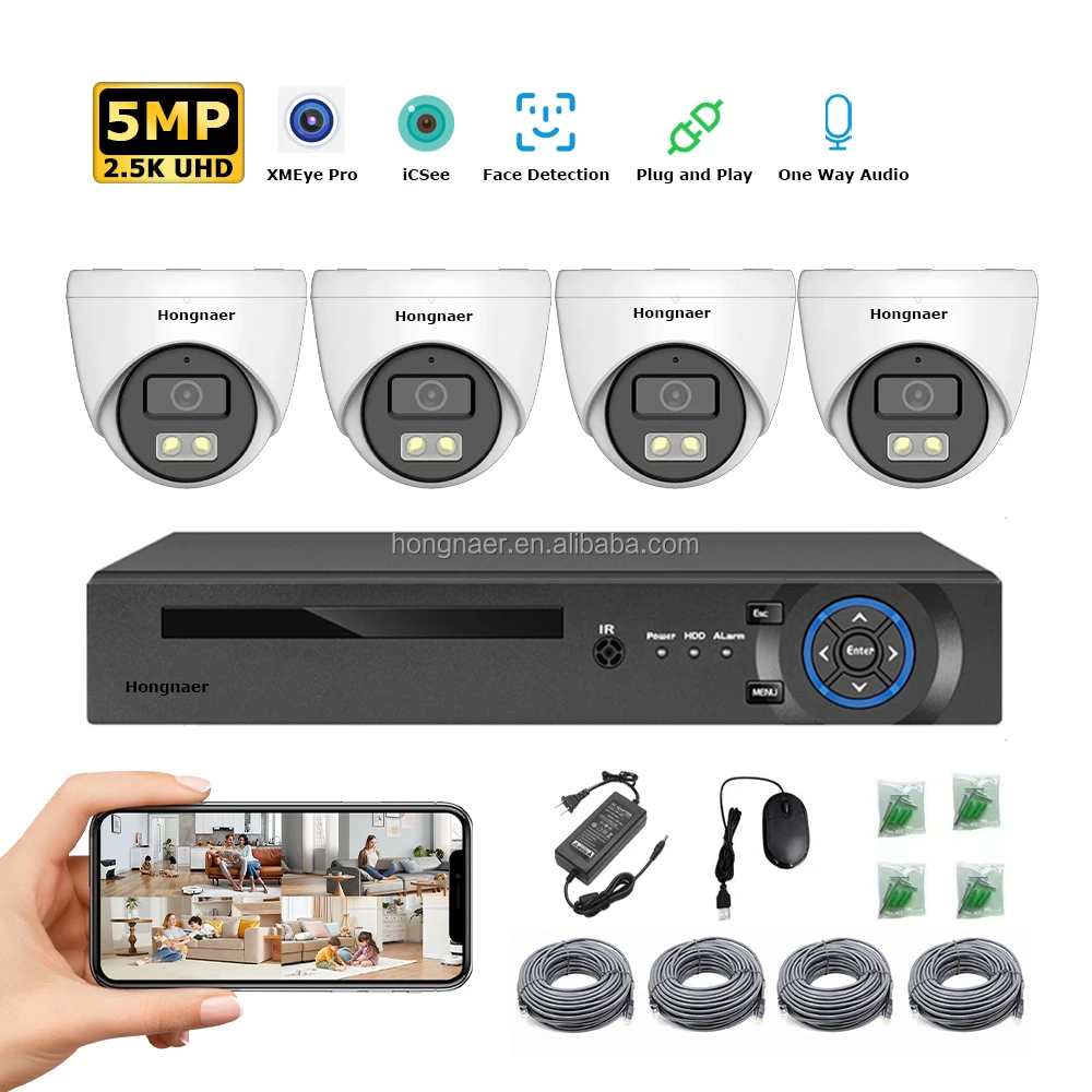 ชุดกล้องวงจรปิดภายในบ้านแบบโดม - Home Security Nvr บทวิจารณ์และราคา