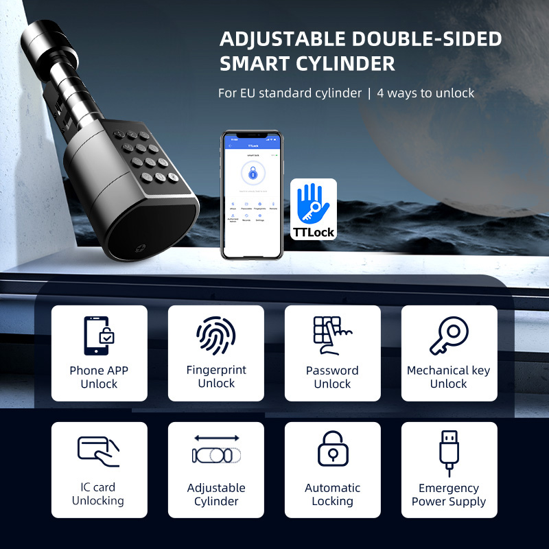 สมาร์ทล็อคประตูทรงกระบอกยูโร t - Home Security Gate บทวิจารณ์และราคา