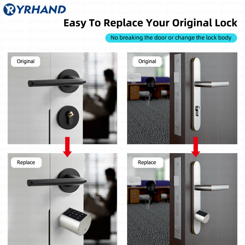 สมาร์ทล็อคประตูทรงกระบอกยูโร t - Home Security Gate บทวิจารณ์และราคา