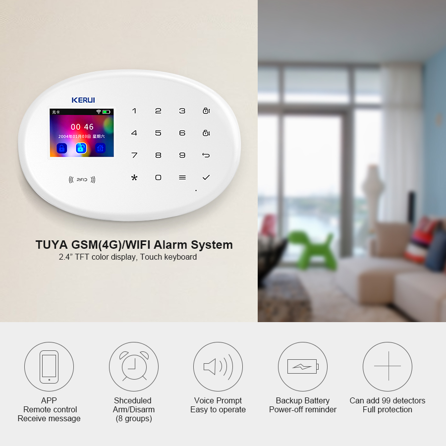 KERUI W202 WIFI GSM ALARM Syst - Home Security No Wifi บทวิจารณ์และราคา
