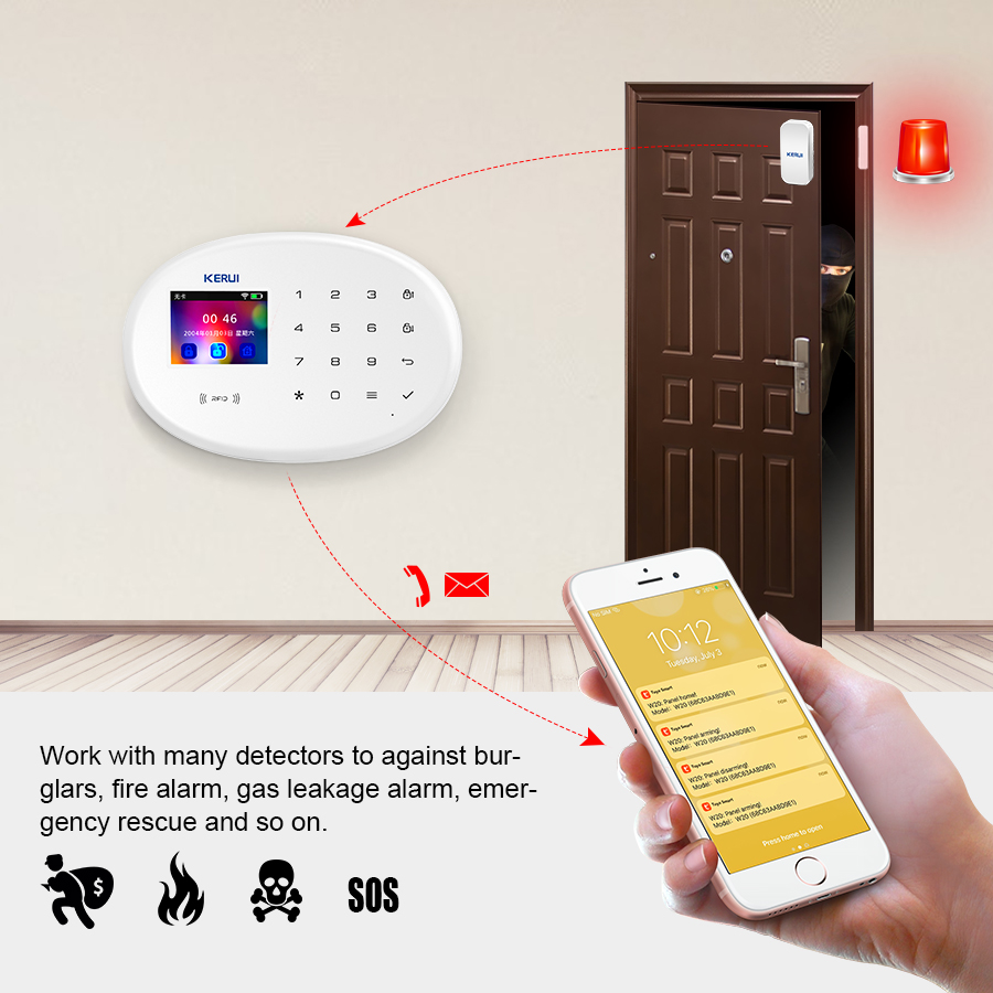 KERUI W202 WIFI GSM ALARM Syst - Home Security No Wifi บทวิจารณ์และราคา