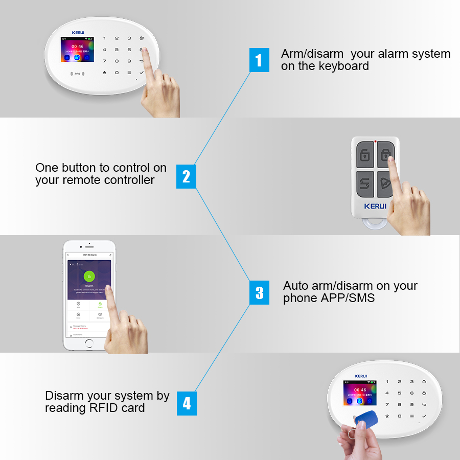KERUI W202 WIFI GSM ALARM Syst - Home Security No Wifi บทวิจารณ์และราคา