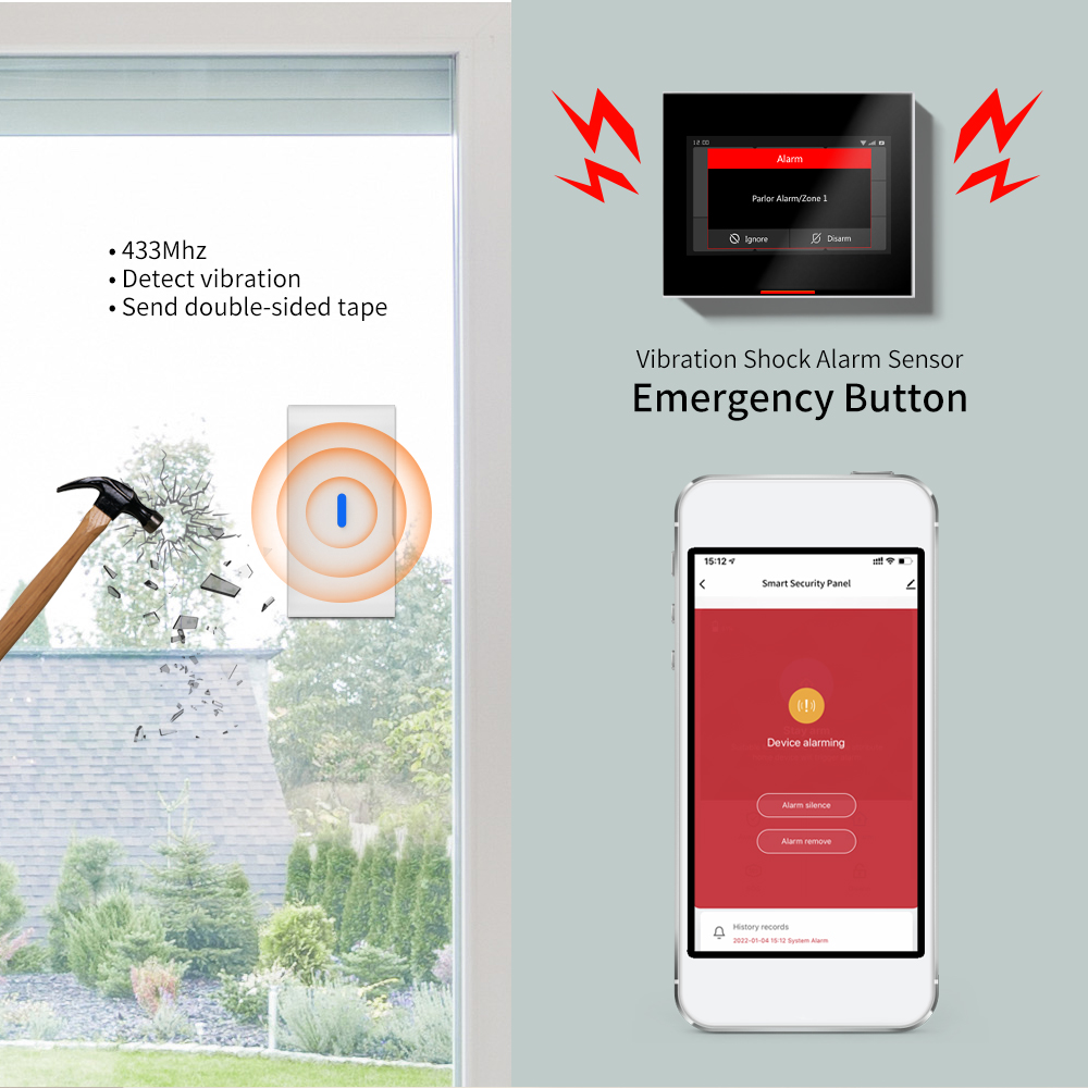 เซ็นเซอร์ตรวจจับการสั่นสะเทือน - Home Security Gate บทวิจารณ์และราคา