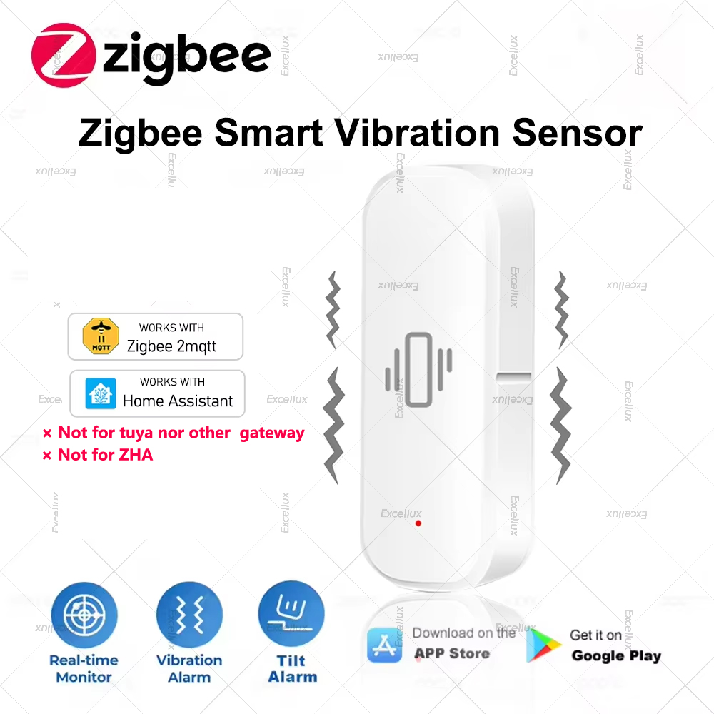 Zigbee สมาร์ทเซ็นเซอร์การสั่นส - Home Security Home Assistant บทวิจารณ์และราคา