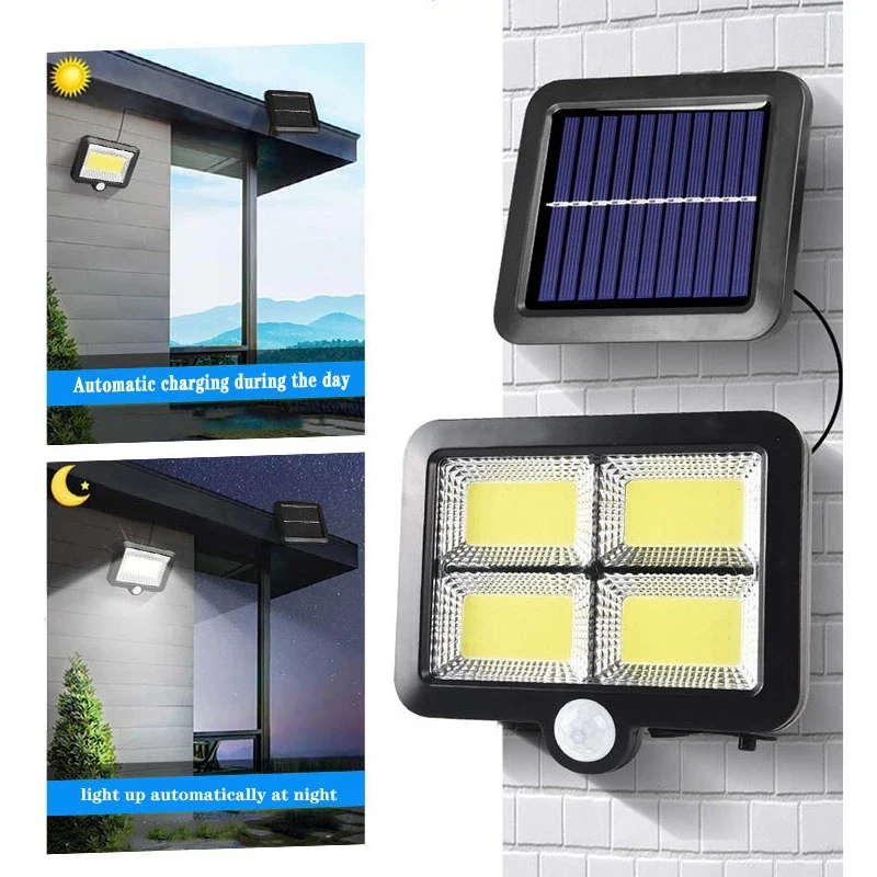 ไฟติดผนังโซลาร์เซลล์ LED แบบแย - Home Security Lights Outdoors บทวิจารณ์และราคา