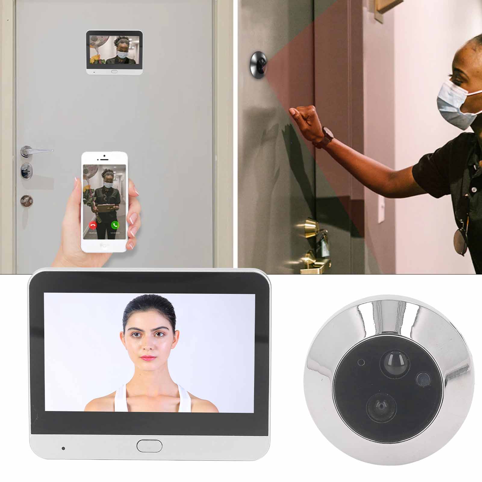 กล้องมองประตูดิจิตอล มุมกว้าง  - Peephole Camera Viewer บทวิจารณ์และราคา