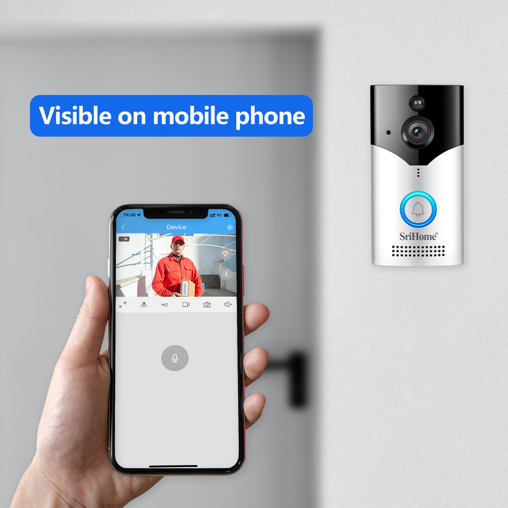 Srihome DH002 4MP 1440P กล้องว - Peephole Camera Viewer บทวิจารณ์และราคา