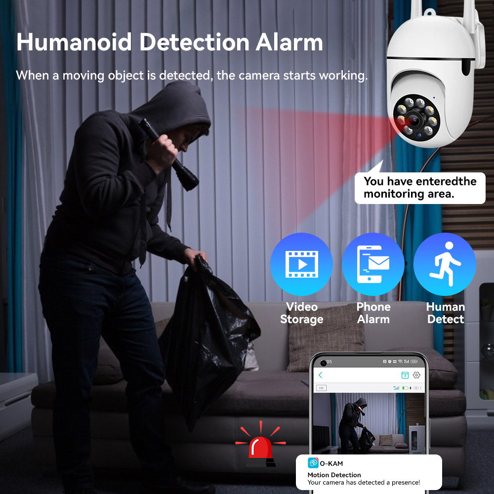 กล้องวงจรปิด IP 8MP 2.4G Wifi  - Home Security Lights Outdoors บทวิจารณ์และราคา