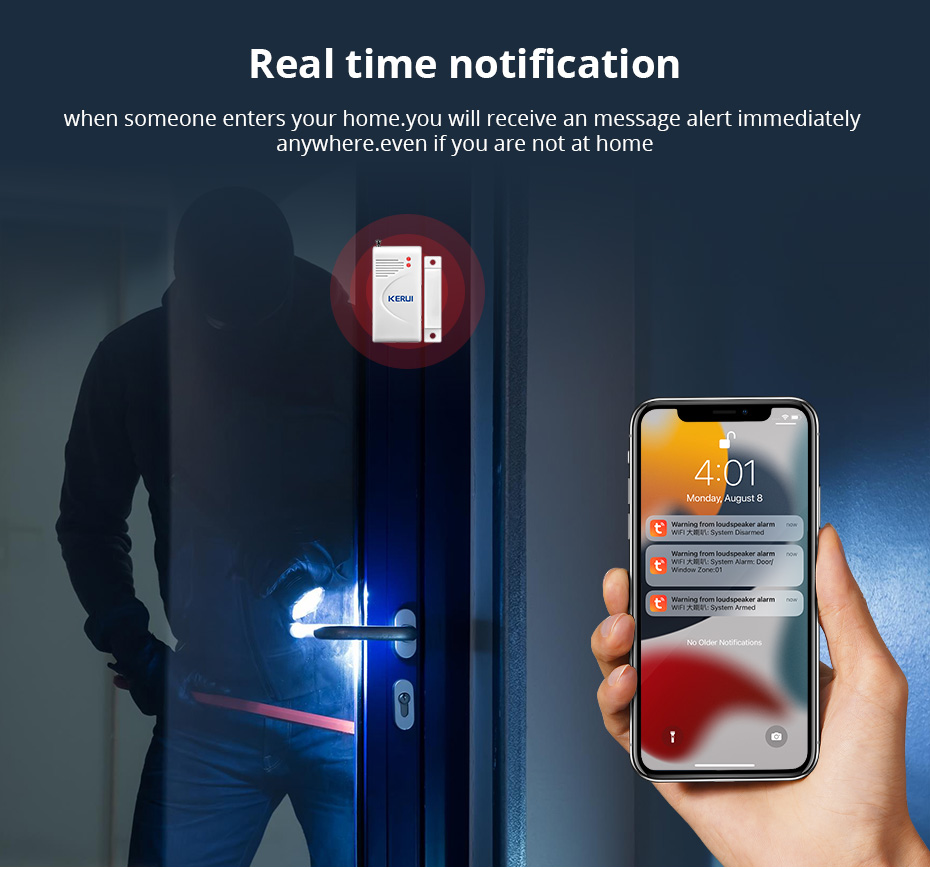 Kerui Tuya ไซเรนความปลอดภัยในบ - Home Security No Wifi บทวิจารณ์และราคา