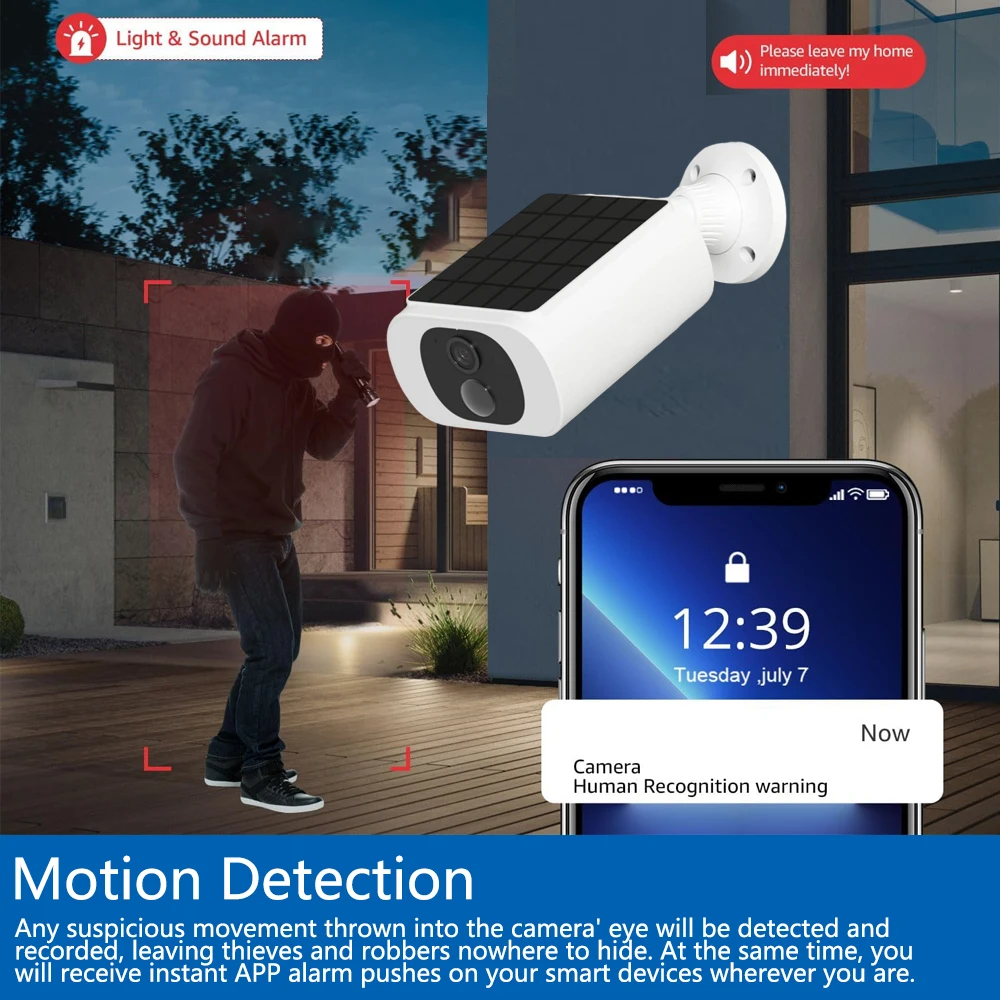 กล้องวงจรปิดพลังงานแสงอาทิตย์  - Home Security Bell บทวิจารณ์และราคา