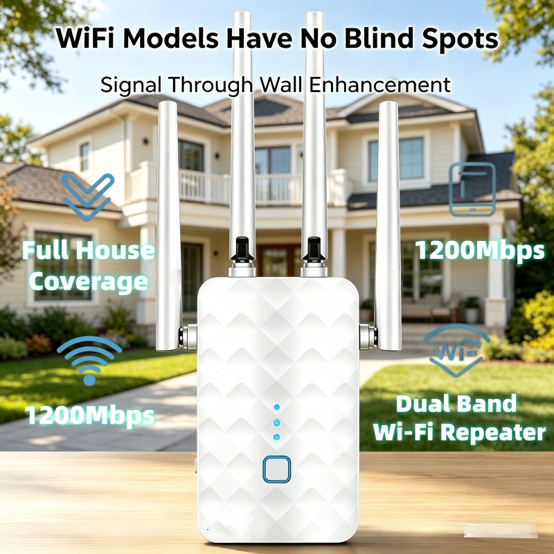 เครื่องขยายสัญญาณไวไฟ 1200Mbps - Home Security No Wifi บทวิจารณ์และราคา