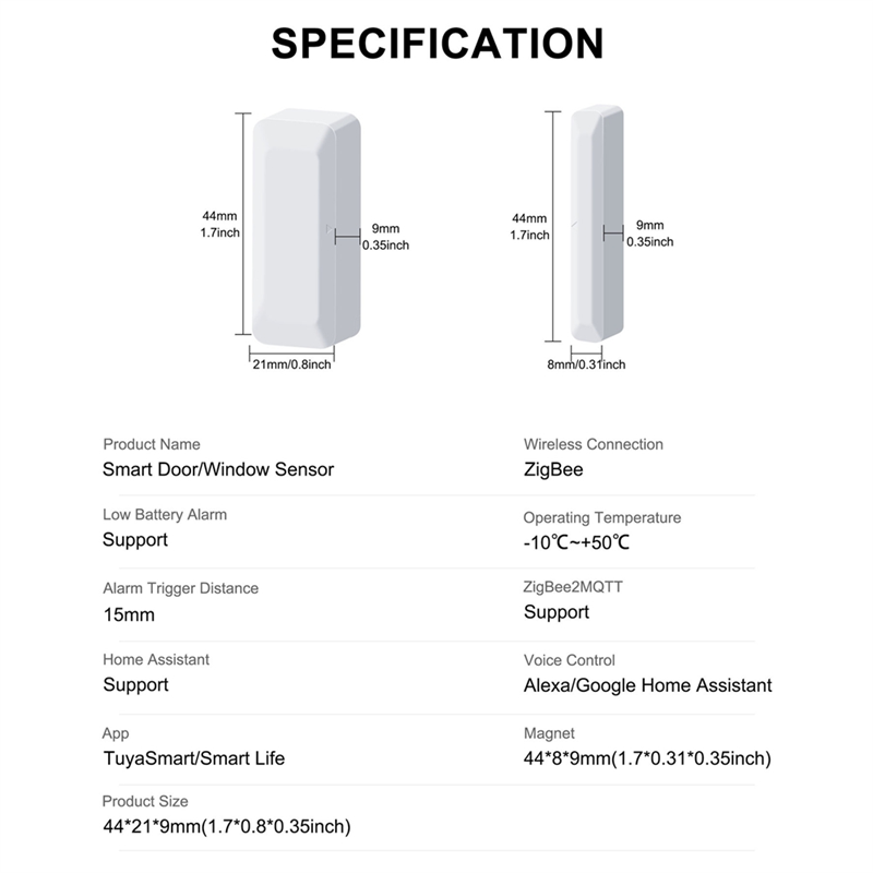 ABLG Tuya Zigbee เซ็นเซอร์ประต - Window Alarm Sensor บทวิจารณ์และราคา