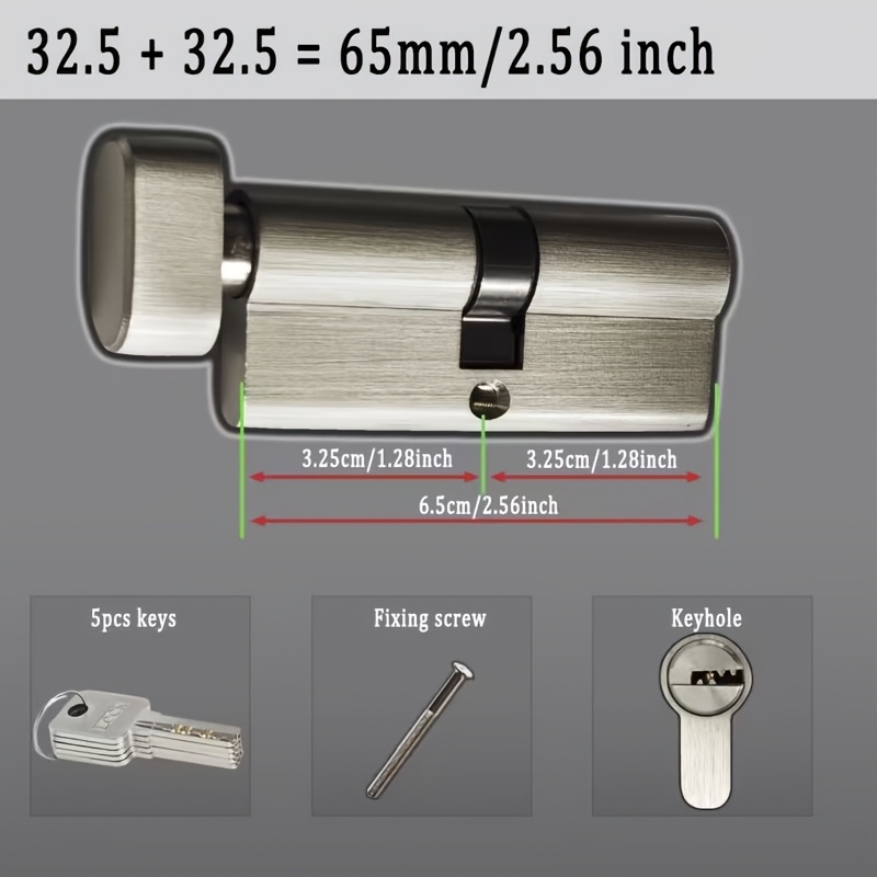 1 ชิ้น ลูกบิดกุญแจทองแดงมาตรฐา - Home Security Gate บทวิจารณ์และราคา